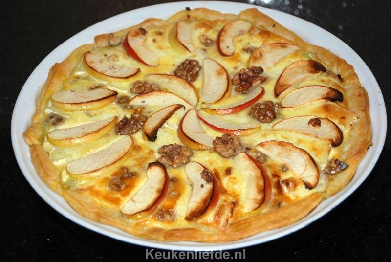 Quiche met brie, appel en walnoten Quiche met brie, appel en walnoten