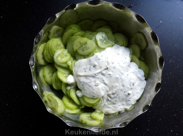 Tzatziki komkommersalade Tzatziki komkommersalade