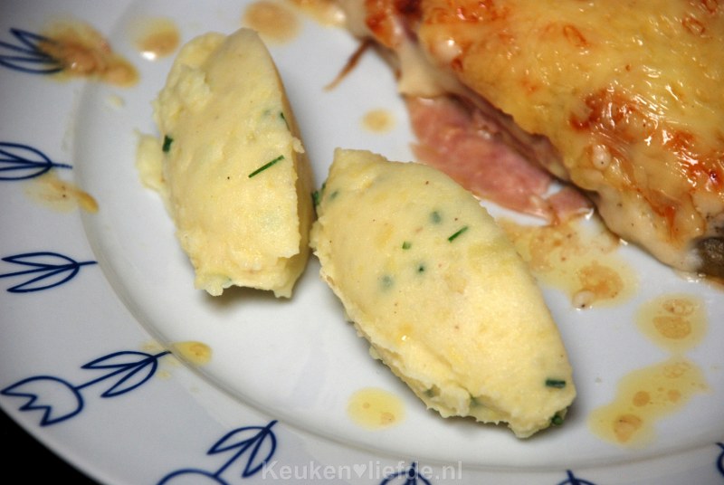 Aardappelpuree met bieslook Aardappelpuree met bieslook