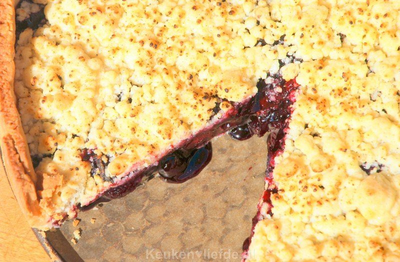 Amerikaanse kersenkruimeltaart Amerikaanse kersenkruimeltaart