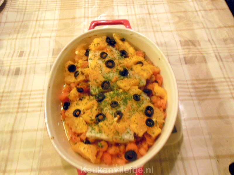 Ovenschotel met wortel en kabeljauw van Lya Ovenschotel met wortel en kabeljauw van Lya