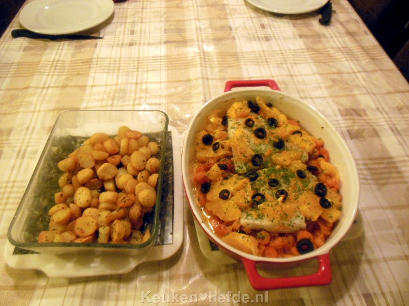 Ovenschotel met wortel en kabeljauw van Lya Ovenschotel met wortel en kabeljauw van Lya