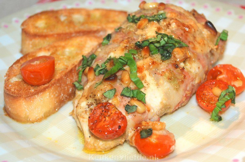 Italiaanse kipfilet uit de oven met bruschetta