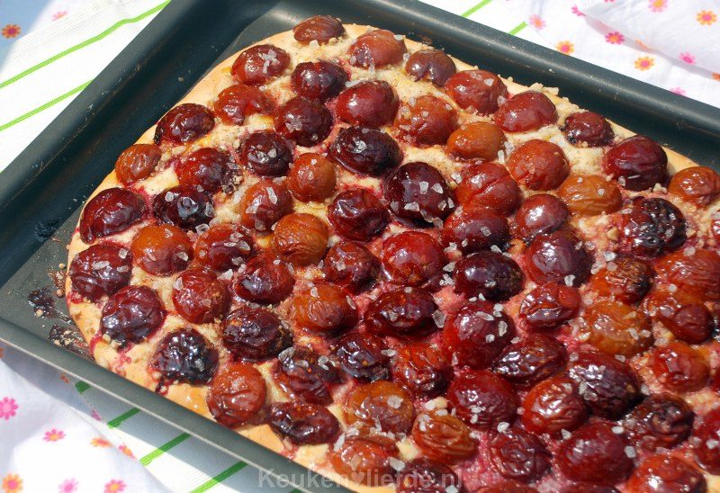 Zomerse pruimenvlaai Zomerse pruimenvlaai