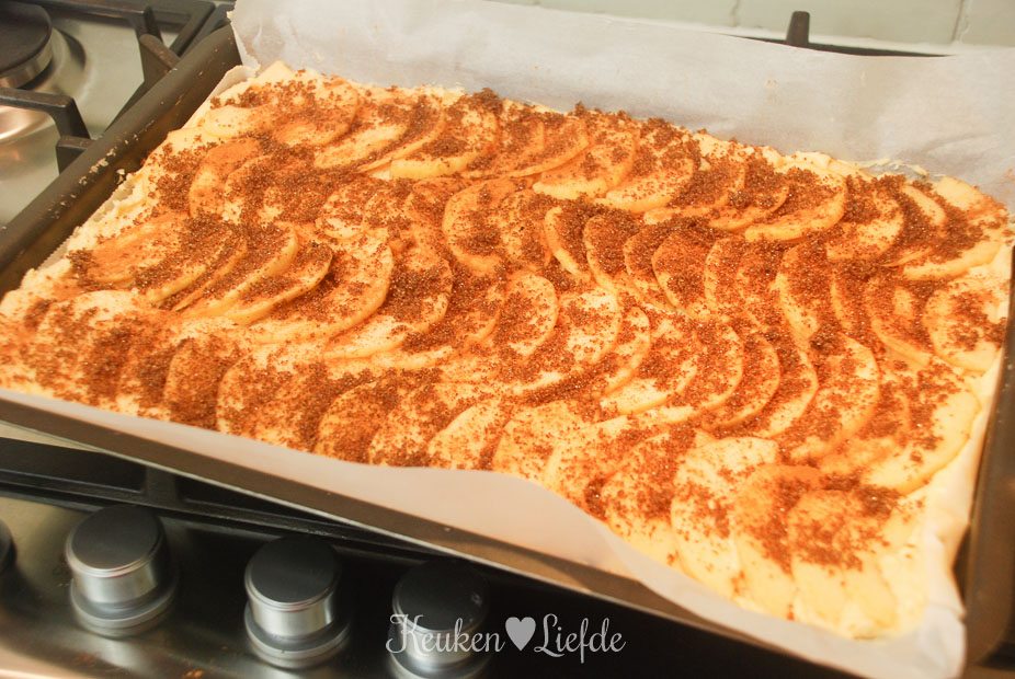 Appelcake van het bakblik Appelcake van het bakblik