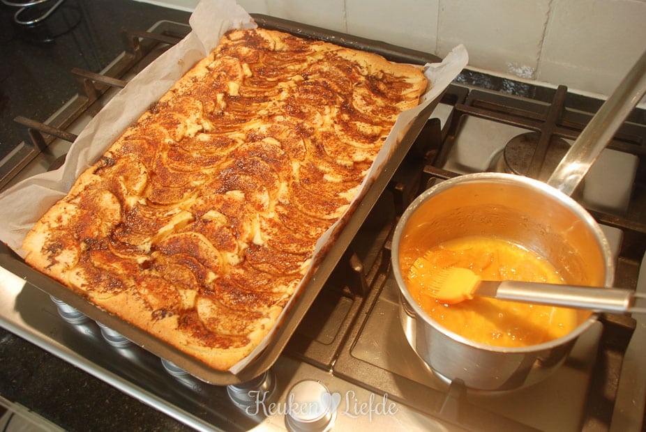 Appelcake van het bakblik Appelcake van het bakblik