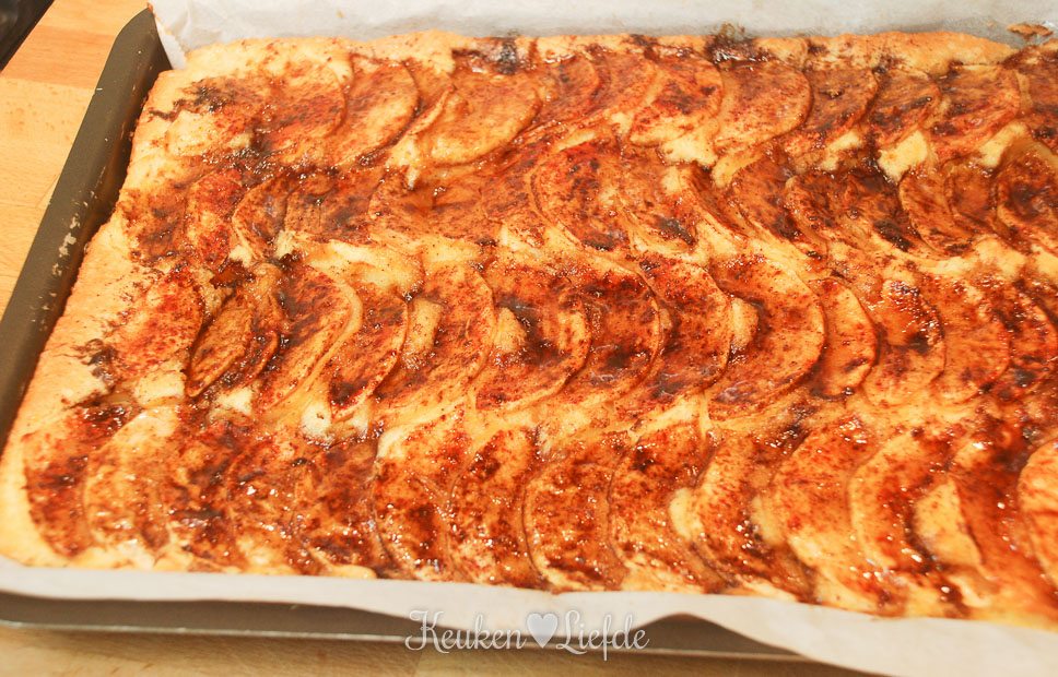 Appelcake van het bakblik Appelcake van het bakblik