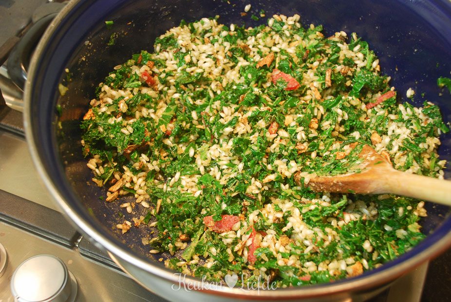 Boerenkoolrisotto met Parmezaan Boerenkoolrisotto met Parmezaan