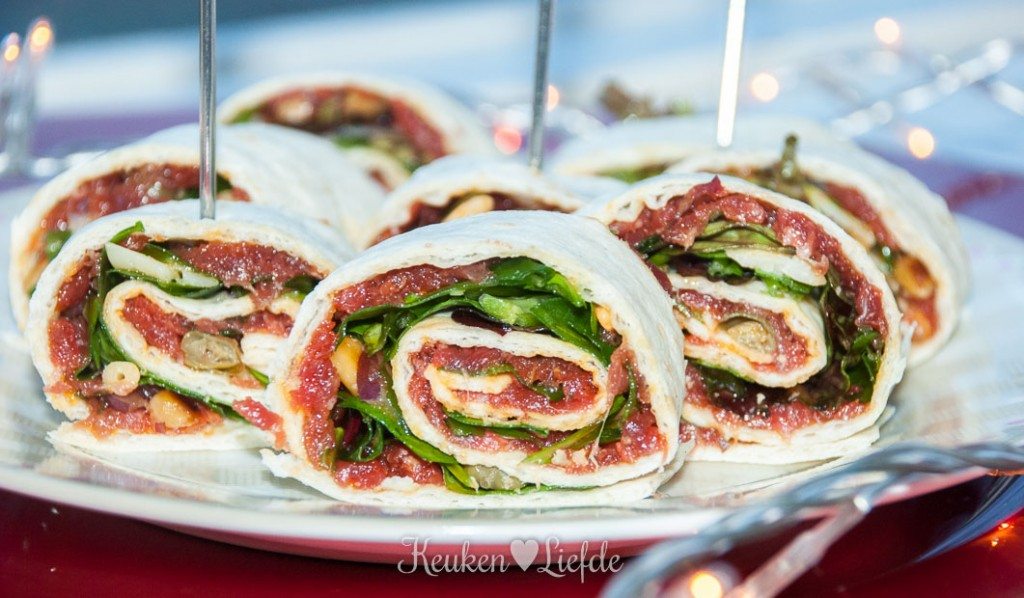Wraprolletjes met carpaccio