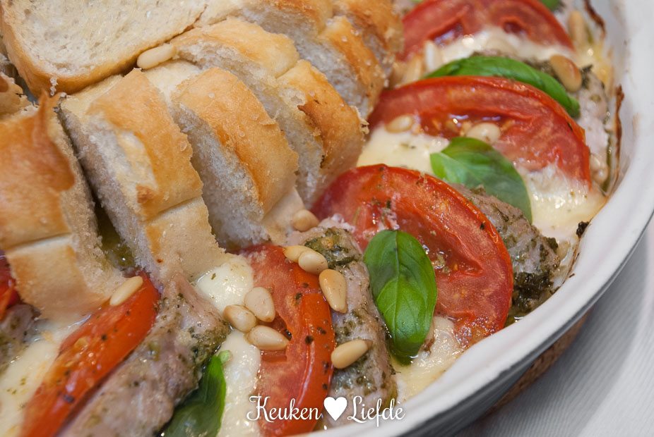 Spijs & Wijn: varkenshaas caprese Spijs & Wijn: varkenshaas caprese