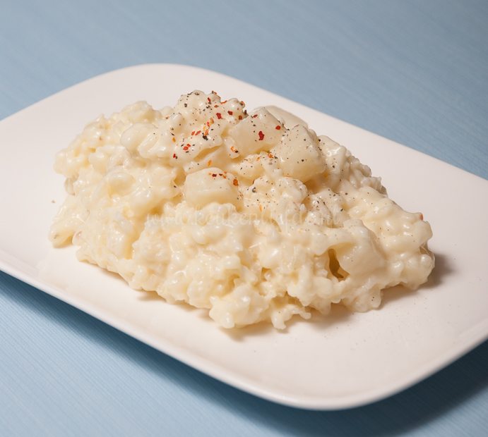 Asperge-risotto met mascarpone en chili Asperge-risotto met mascarpone en chili