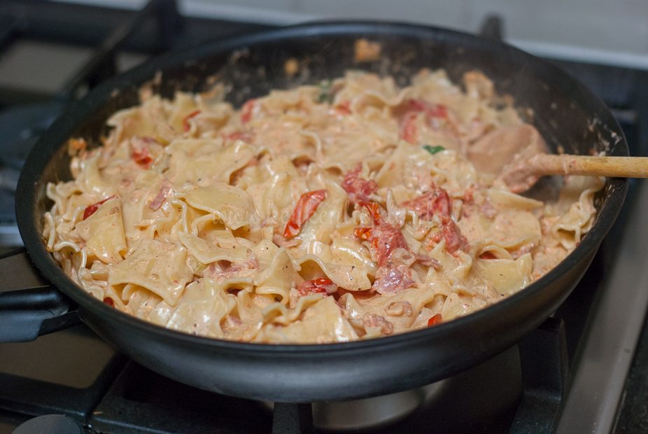 Pasta met cherrytomaat-mascarponesaus