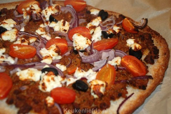 Keukenliefde variant op de Turkse pizza