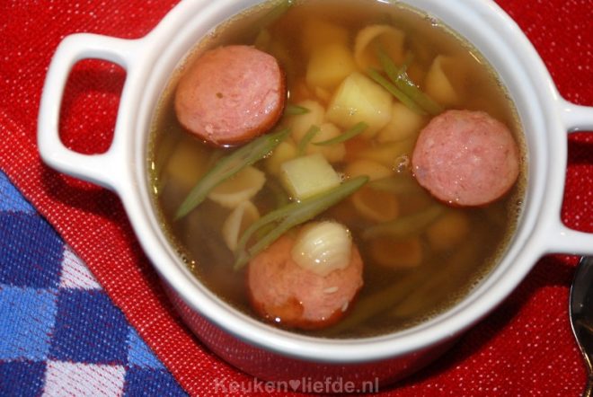 Duitse snijbonensoep – schnippelbohnensuppe