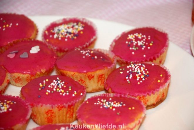 Cupcakes met roze glazuur