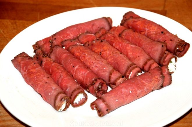 Rosbiefrolletjes met boursin