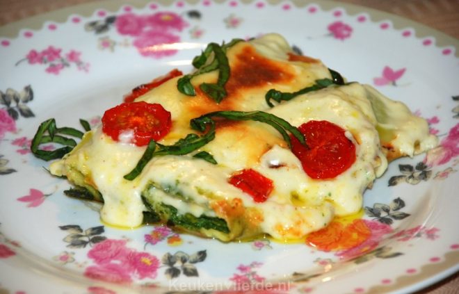 Cannelloni met verse spinazie en ricotta