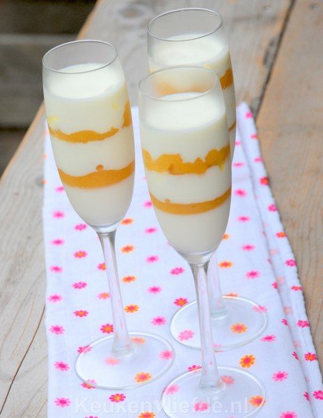 Yoghurt panna cotta met ananas