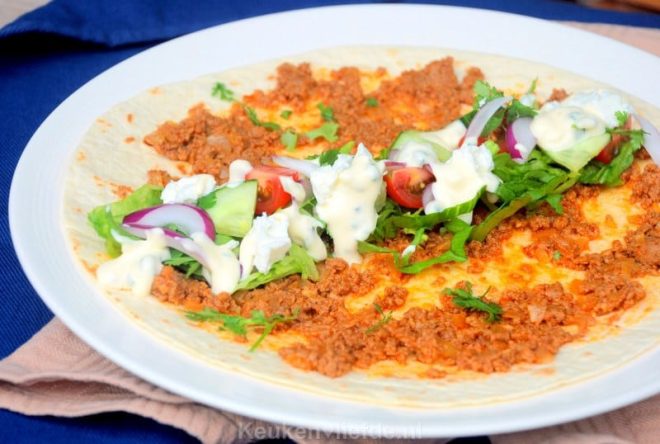 Turkse pizza wraps