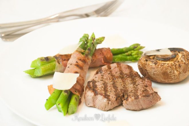 Slank & Snel: Gegrilde biefstuk met asperges