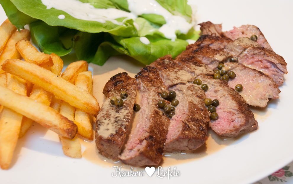 Ossenhaas met pepersaus