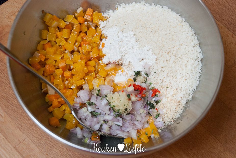 Pompoenburger met blauwe kaas Pompoenburger met blauwe kaas