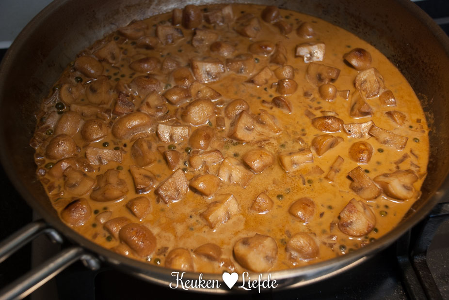Varkenshaas medaillons met champignonroomsaus