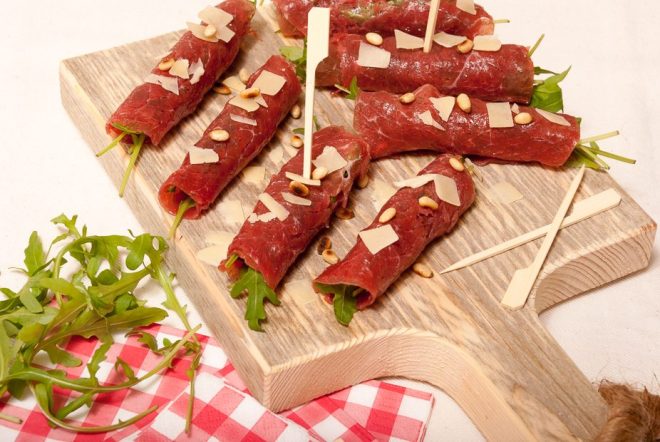 Carpaccio-rolletjes