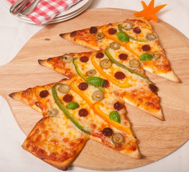 Kerstboompizza