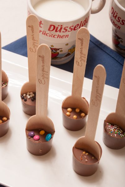 Melkchocoladelepels (om chocolademelk te maken)