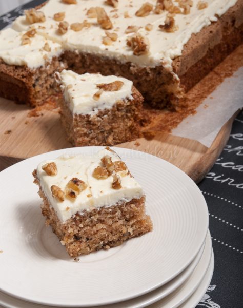 Pompoencake met roomkaasglazuur