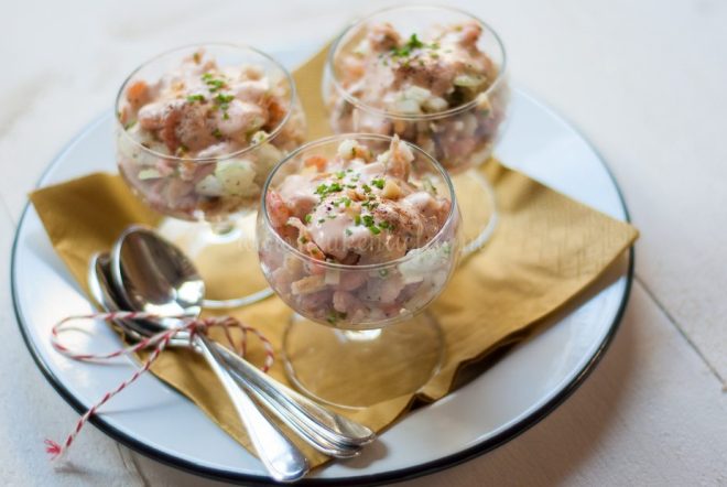 Garnalencocktail met appel