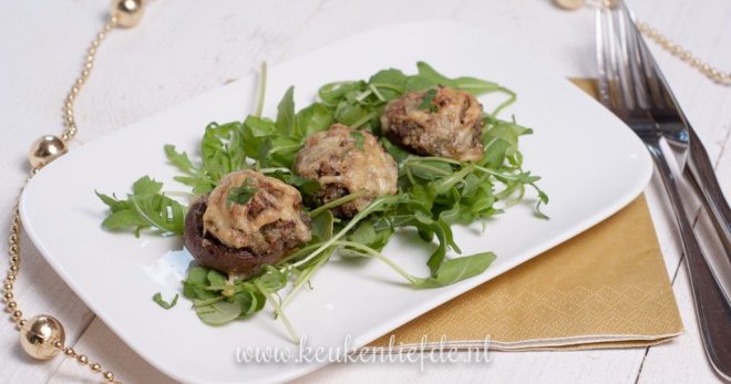 Gevulde champignons uit de oven