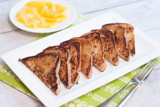 Glutenvrije wentelteefjes met kardemom en sinaasappel