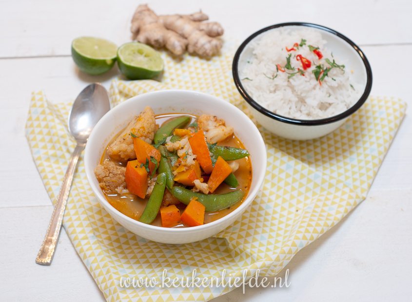 Thaise rode groentecurry
