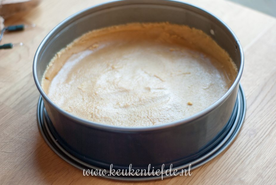 Cheesecake met frambozensaus