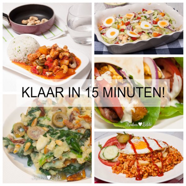5x hoofdgerecht in 15 minuten!