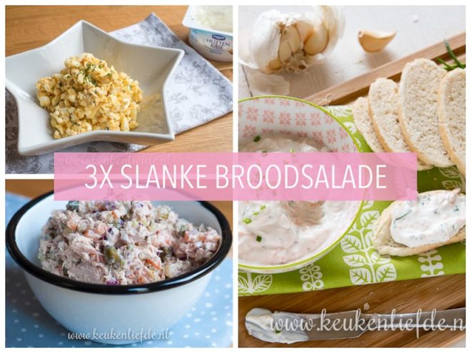 3x slanke salade voor op brood