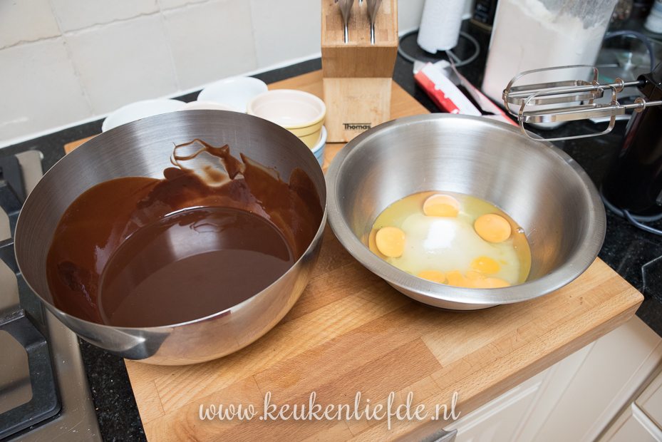 Brownie met ganache en paaseitjes