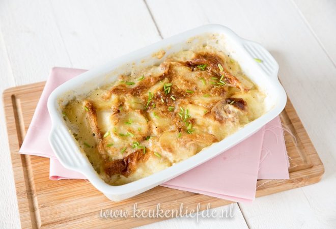 Aardappelgratin met truffelroom