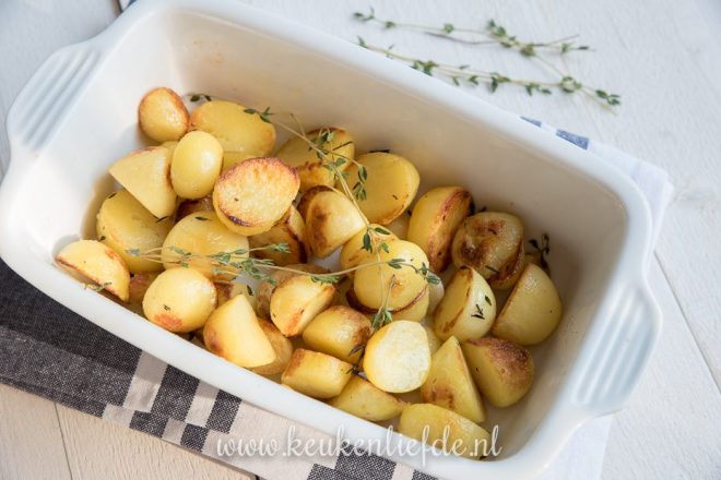 Krieltjes uit de oven met knoflook en tijm
