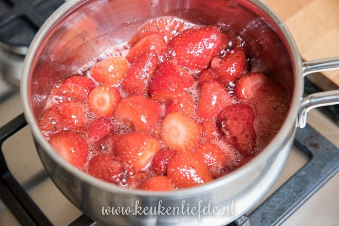 Aardbeien verwarmen