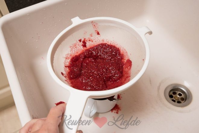 Frambozensaus maken