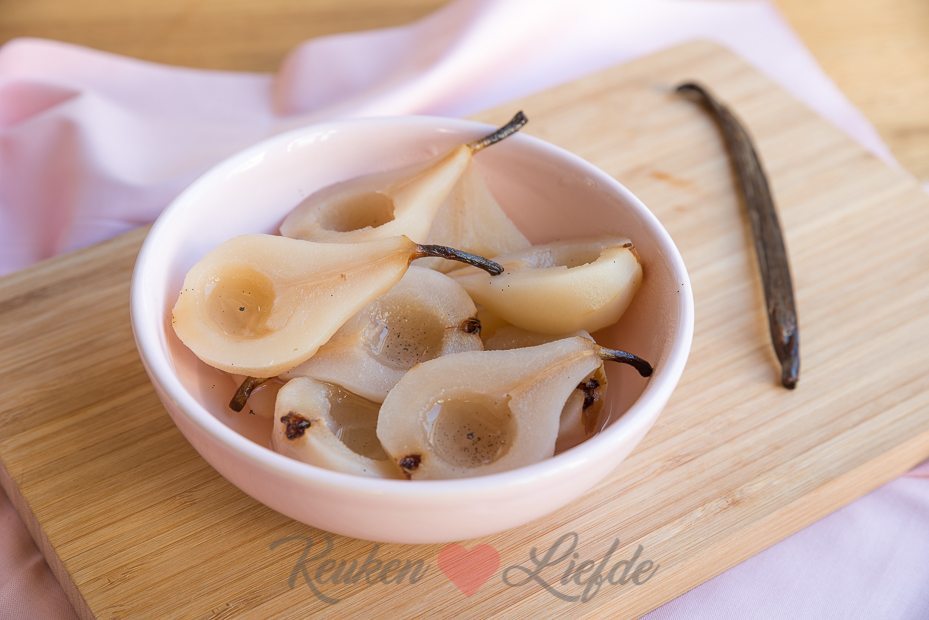 Stoofperen in vanillesiroop