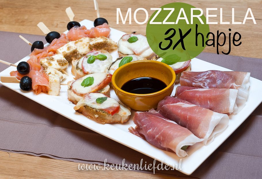 3x mozzarella hapje