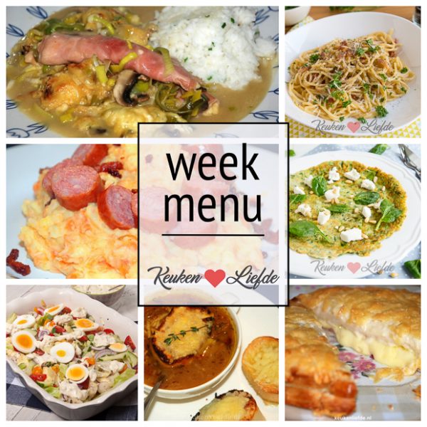 Weekmenu #1 budget