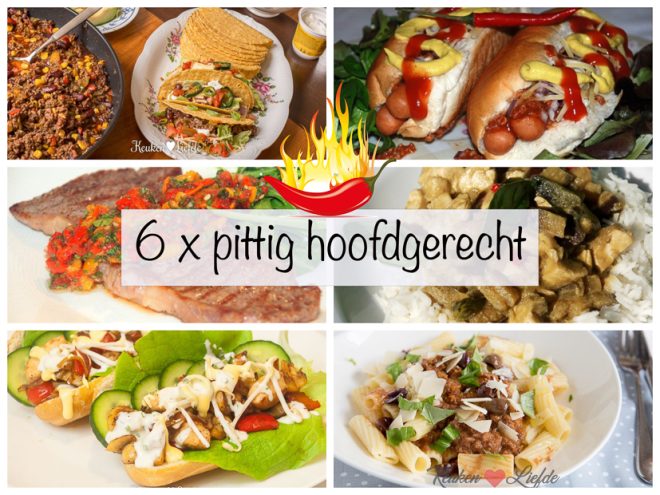 6 x pittig hoofdgerecht
