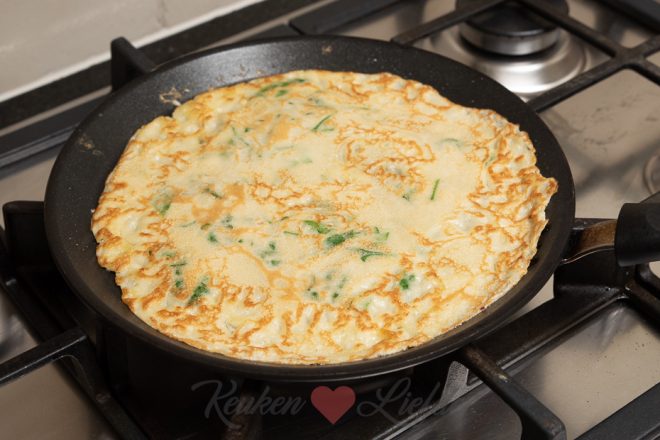 Bak de pannenkoeken