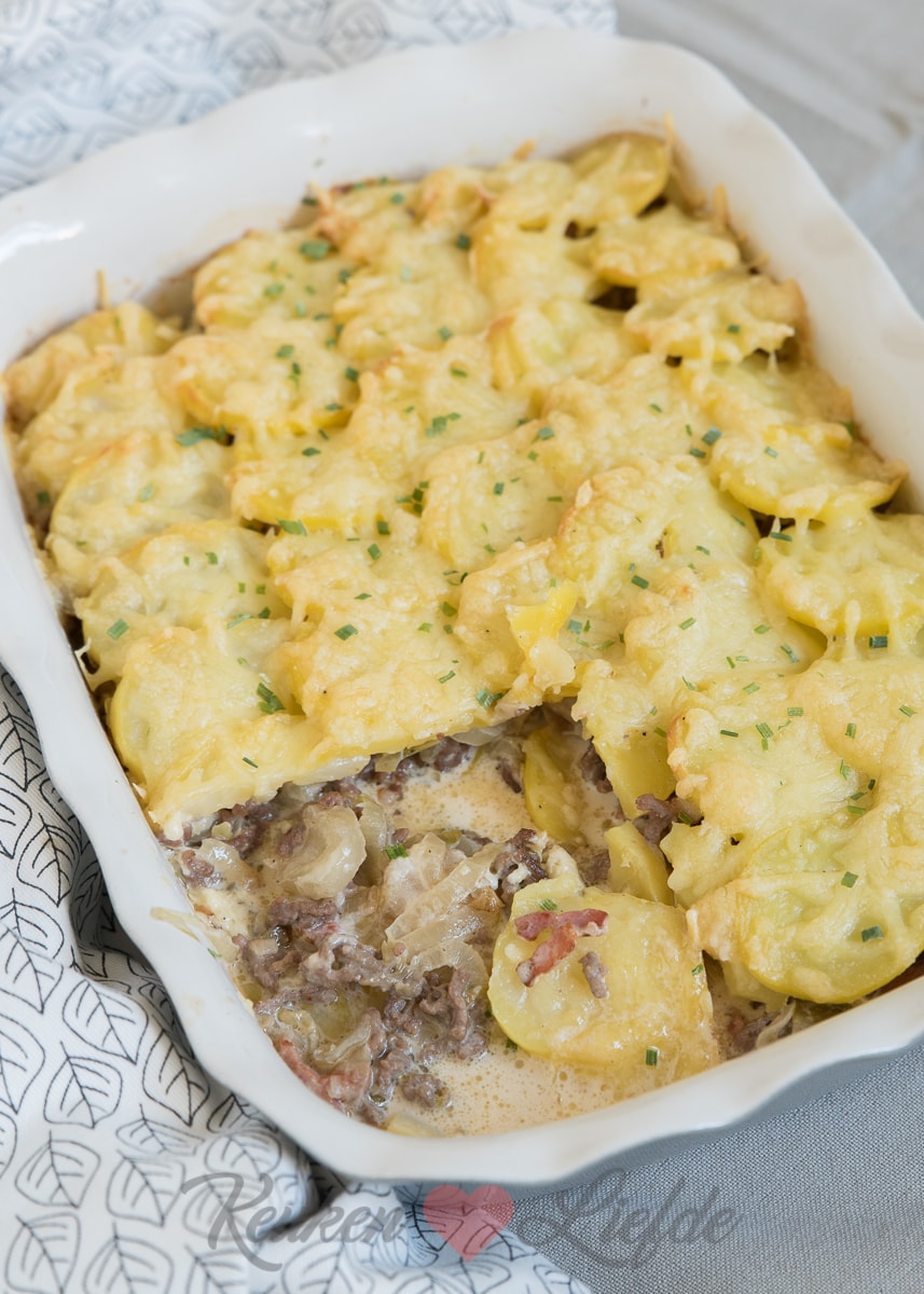 Witlof-ovenschotel met spekjes en roomsaus