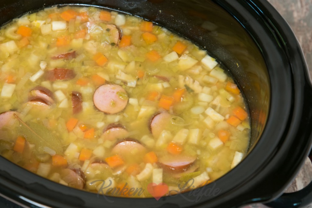 Erwtensoep uit de slowcooker